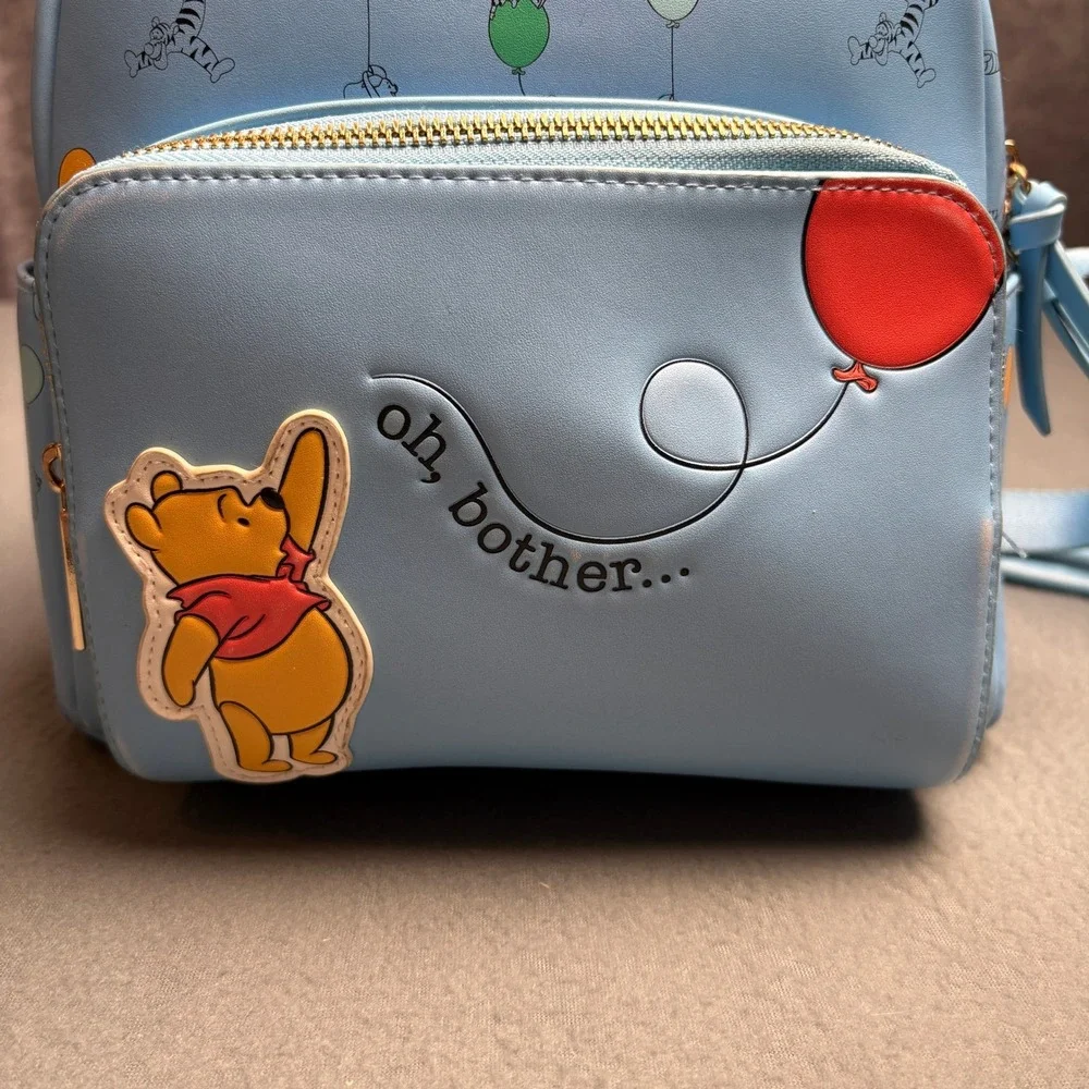 Danielle Nicole Disney Winnie the Pooh Oh Bother Balloon Mini Backpack Blue - Picture 6 of 16